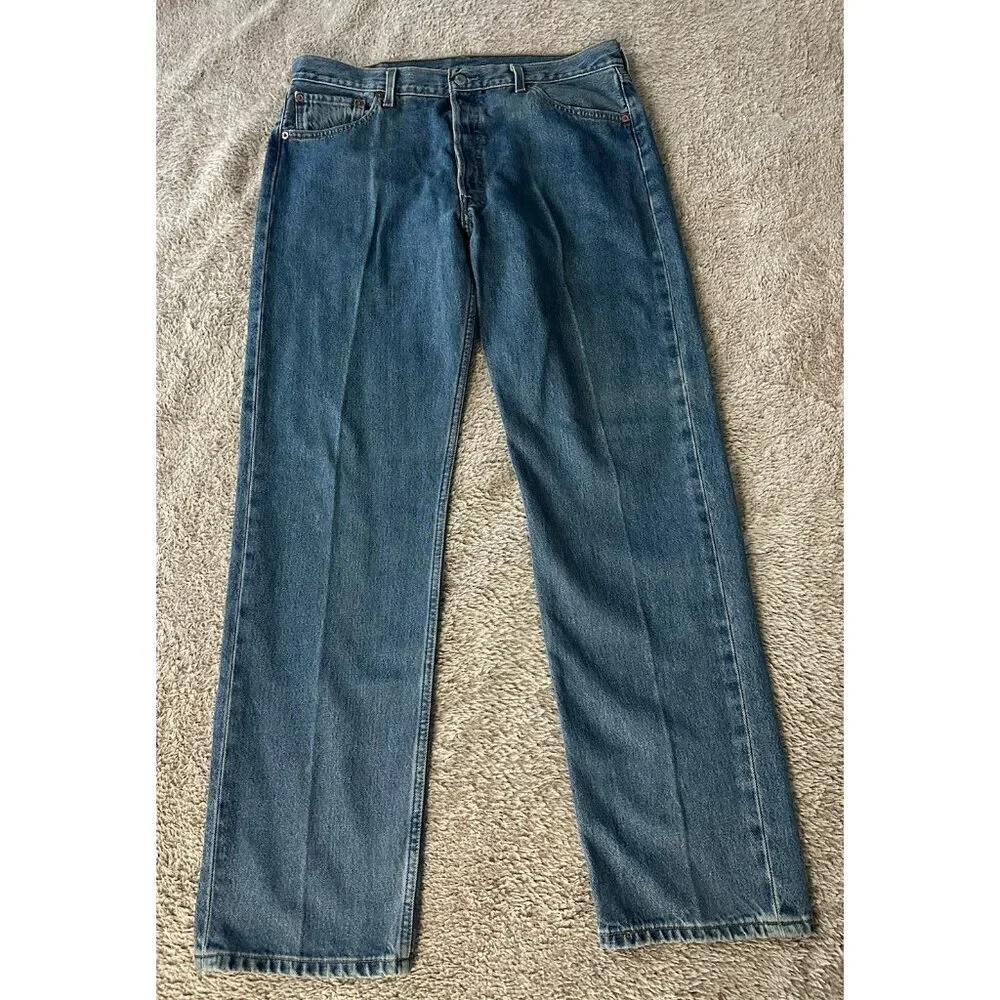 Vintage Levi’s 501xx Denim Blue Jeans USA Made 501-0193 Men’s W 36 L 32